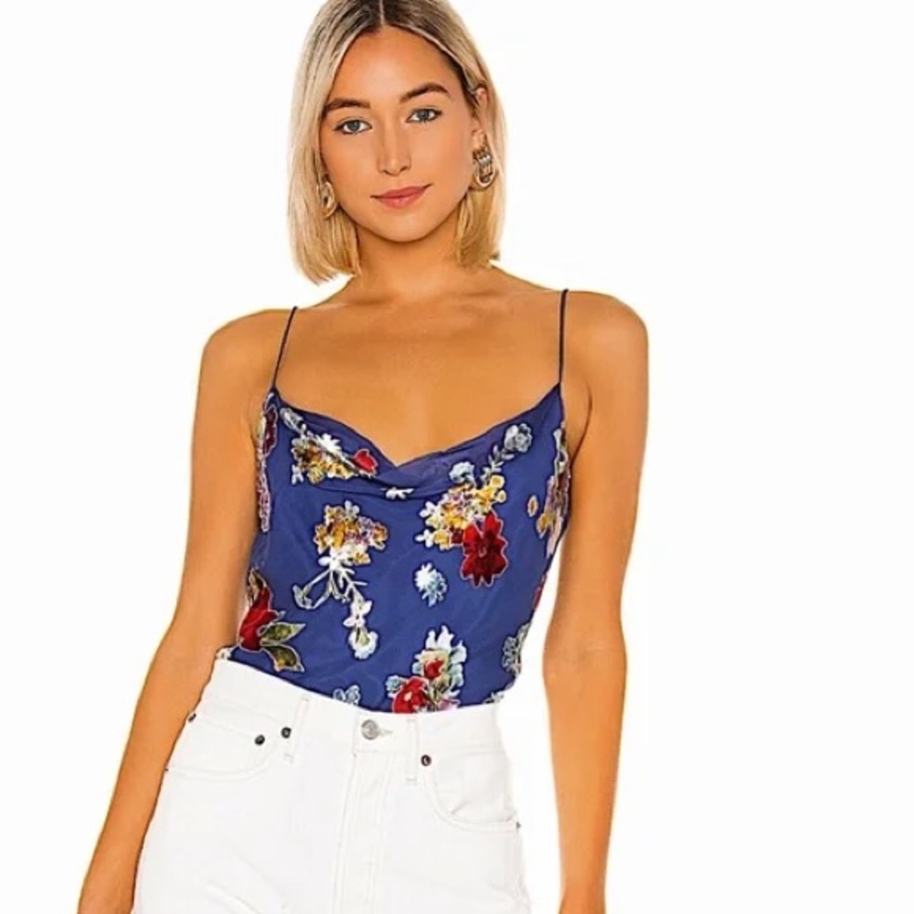 Alice + Olivia  Harmon Floral Drapey Camisole